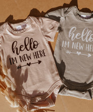 Load image into Gallery viewer, &#39;Hello I&#39;m New Here&#39; Onesie