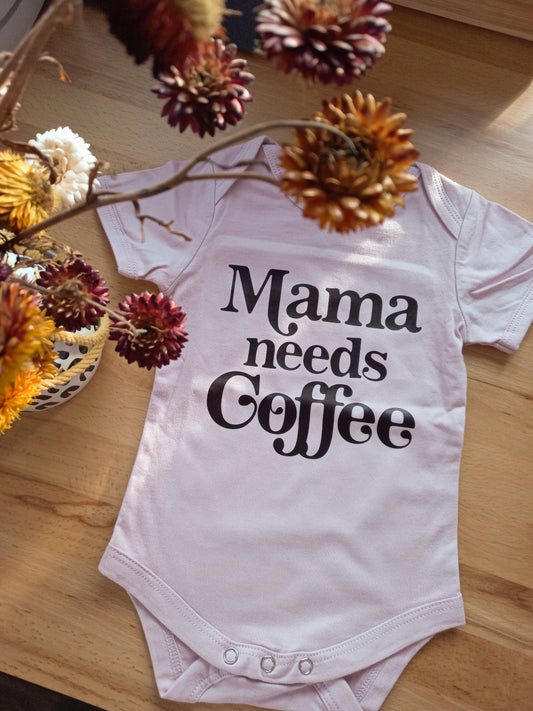 Mama Needs Coffee Onesie