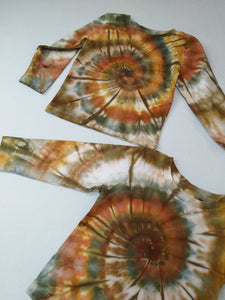 Tie Dyed Retro Centre Spiral - Long Sleeve Tee
