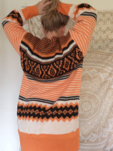 Load image into Gallery viewer, Orange &amp; Black Knit - Collage Jersey Style with Pockets