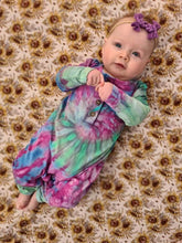 Load image into Gallery viewer, Tie Dyed Winter Slouch Romper with a Sunflower bum! (See images for a cuteness overload!)